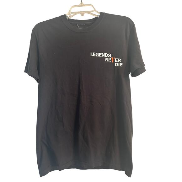 VGUC Vlone Legends Never Die Black Short Sleeve Tee Shirt Juice Wrld Size Small - Picture 1 of 4